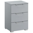 NACHTSCHRANK 40/61/42 cm  - Silberfarben/Hellgrau, Design, Holzwerkstoff/Kunststoff (40/61/42cm) - Novel