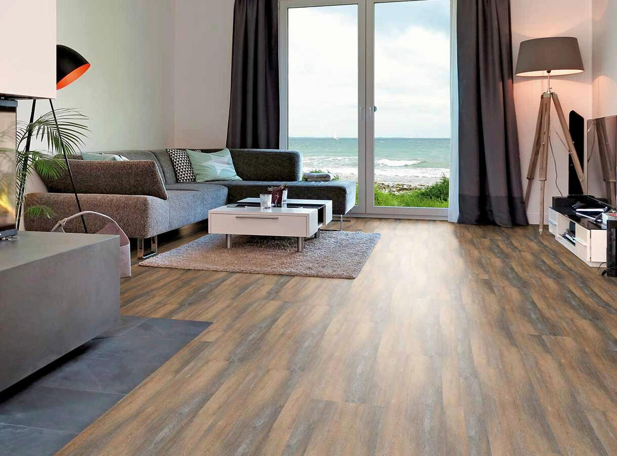 DESIGNBODEN  per  m² - Eichefarben, Basics, Kunststoff (121/25/0.75cm)