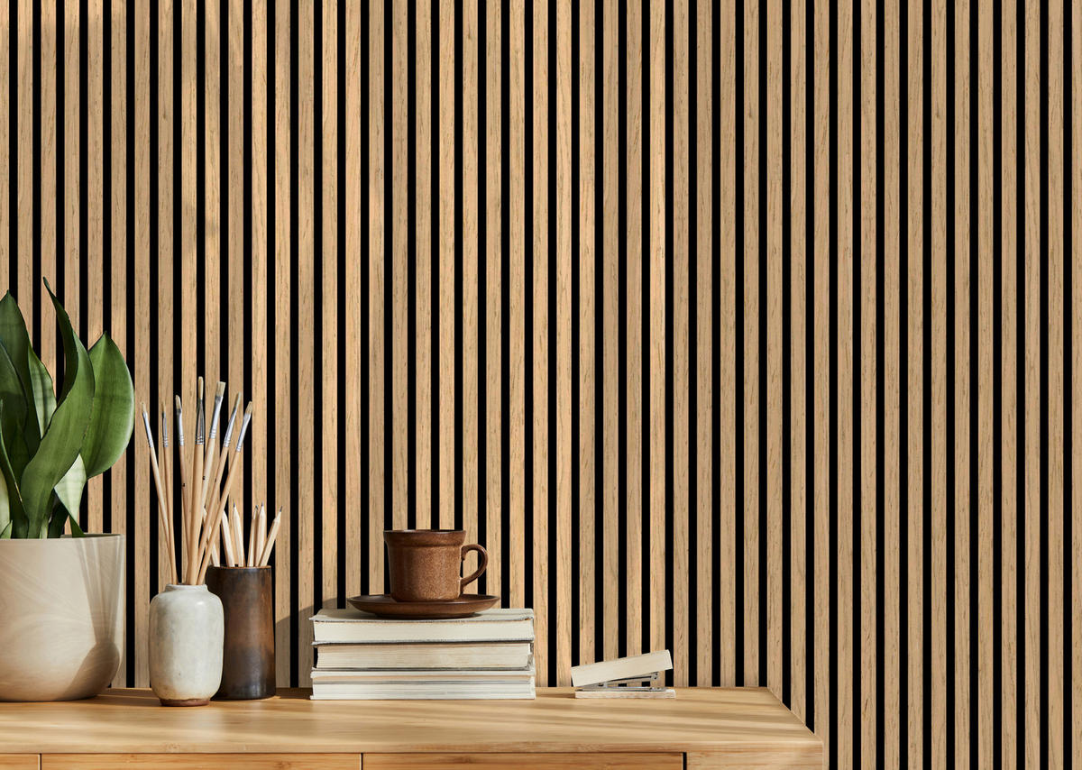 AKUSTIKPANEEL Gerecon  furniert 57.25/1.9/119 cm  - Eichefarben, KONVENTIONELL, Holzwerkstoff/Textil (57.25/1.9/119cm)