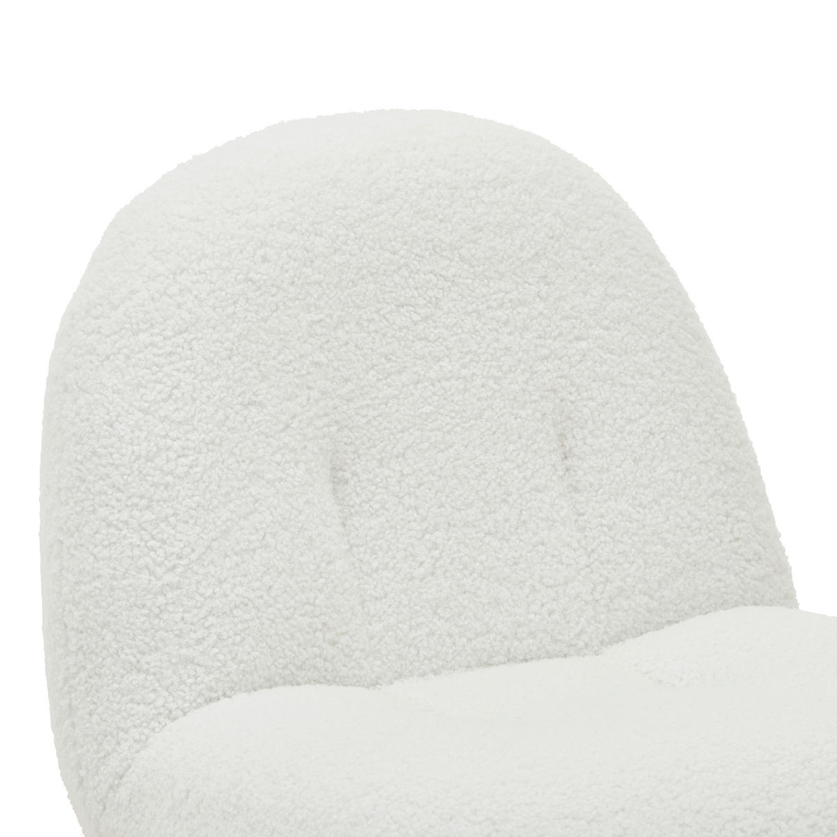 SESSEL Bouclé Weiß    - Schwarz/Weiß, MODERN, Textil/Metall (74/67/93cm) - MID.YOU