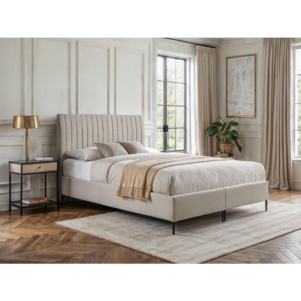Pat Boxspring, 120/200 cm, crem Mobilier Dormitor Pat Boxspring, 120/200 cm, crem Mobilier Dormitor