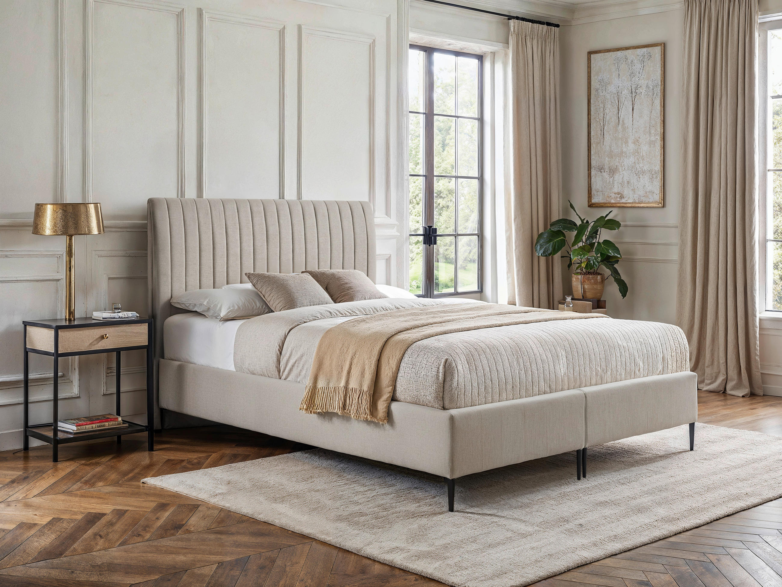 MID.YOU POSTEL BOXSPRING, 120/200 cm, krémová