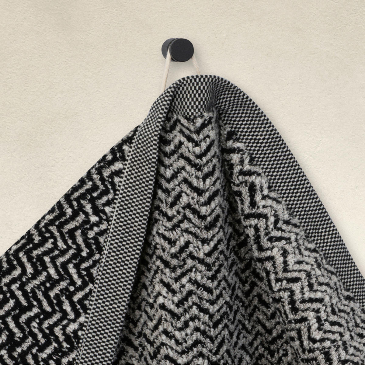 HANDTUCH BROOKLYN Schwarz  - Schwarz, Basics, Textil (50/100cm) - Moeve