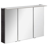 SPIEGELSCHRANK 100/69,5/23,5 cm  - Dunkelbraun/Silberfarben, MODERN, Glas/Holzwerkstoff (100/69,5/23,5cm) - MID.YOU