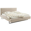 POLSTERBETT Matratze, Lattenrost Beige 180/200 cm  - Birkefarben/Beige, Design, Holz/Textil (180/200cm) - Schöner Wohnen