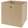 SKLADACÍ BOX, kov, textil, papier, 32/32/32 cm - farba ušľachtilej ocele/taupe, Basics, kov/textil (32/32/32cm) - Landscape