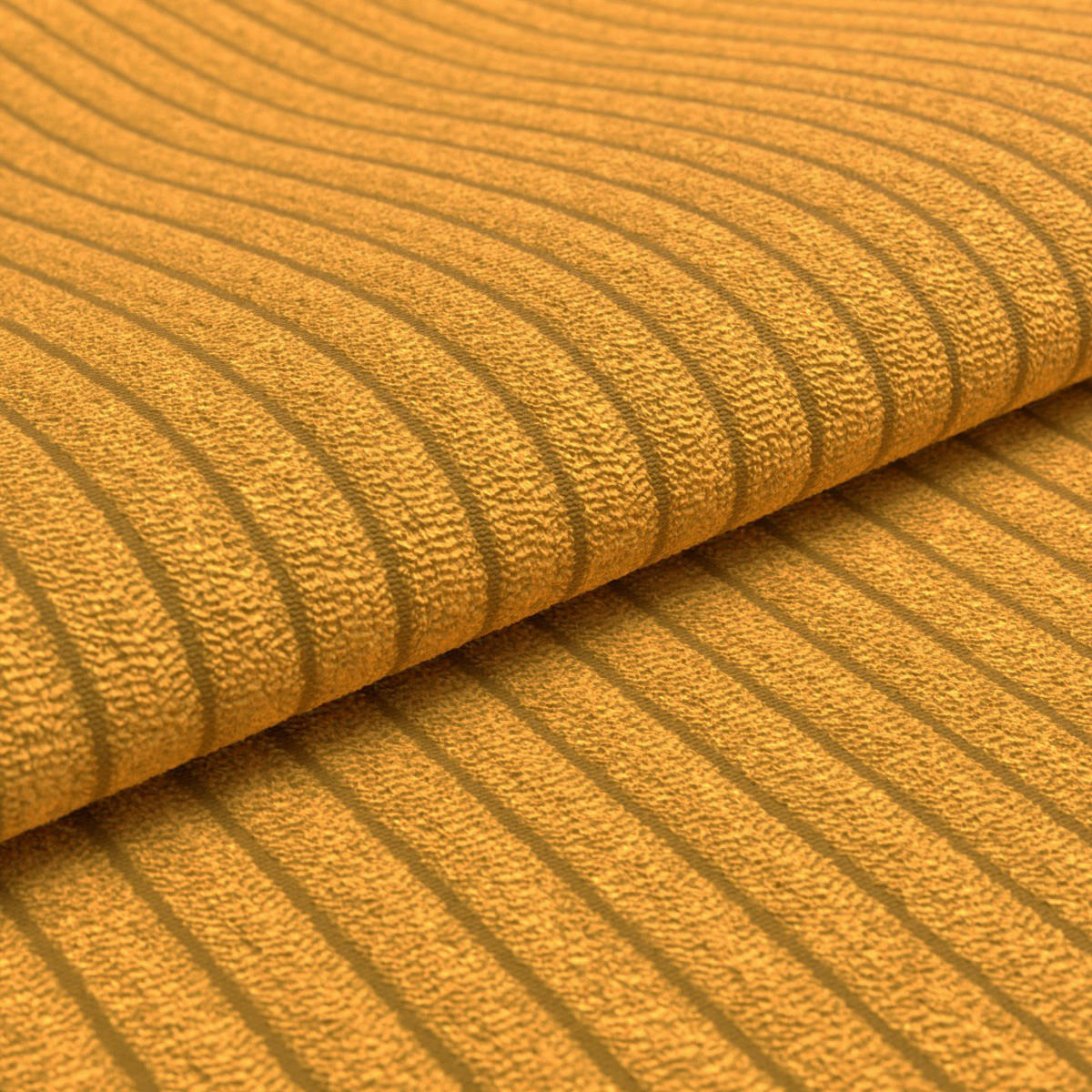 ECKSOFA 9125 Goldfarben, Gelb Cord  - Gelb/Goldfarben, Design, Kunststoff/Textil (300/189cm) - Pure Home Lifestyle