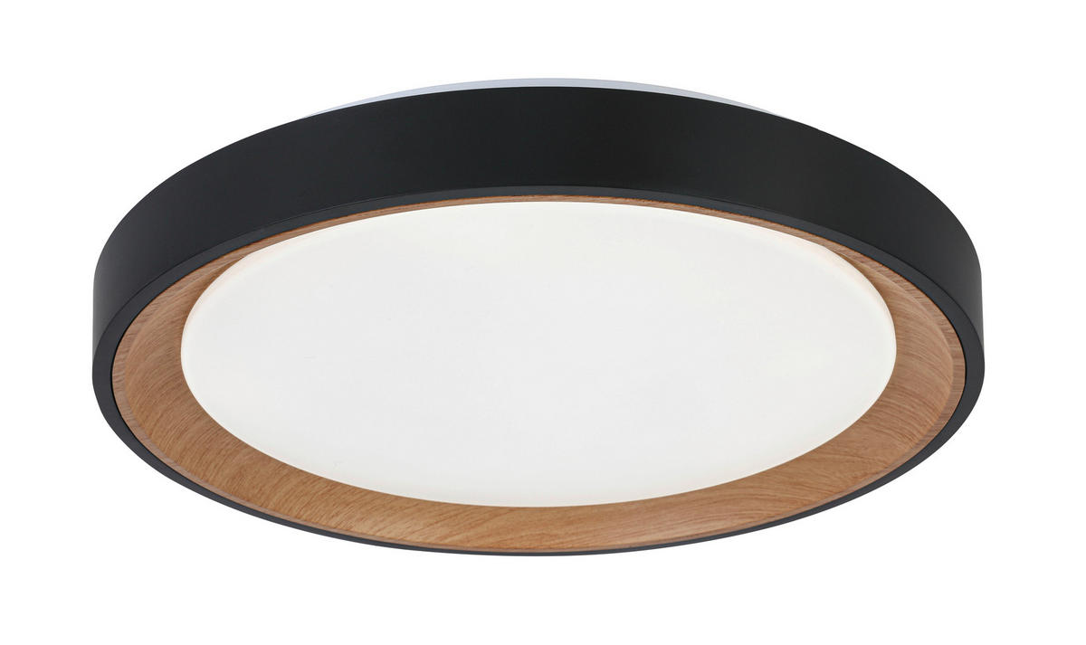STROPNÉ LED SVIETIDLO,  - čierna/biela, Trend, kov/plast (40cm) - Novel