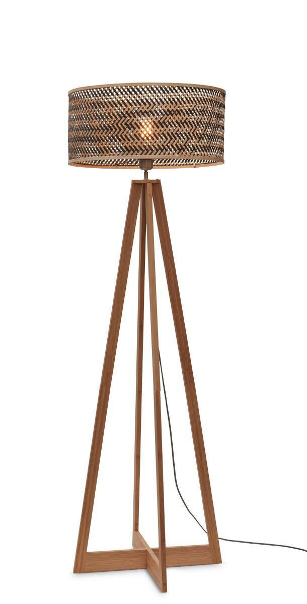 STEHLEUCHTE 50/50/145 cm - Schwarz/Naturfarben, Trend (50/50/145cm) - Good & Mojo