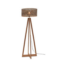 GOLVLAMPA GOOD&MOJO  50/50/145 cm    - svart/naturfärgad, Trend (50/50/145cm) - Good & Mojo