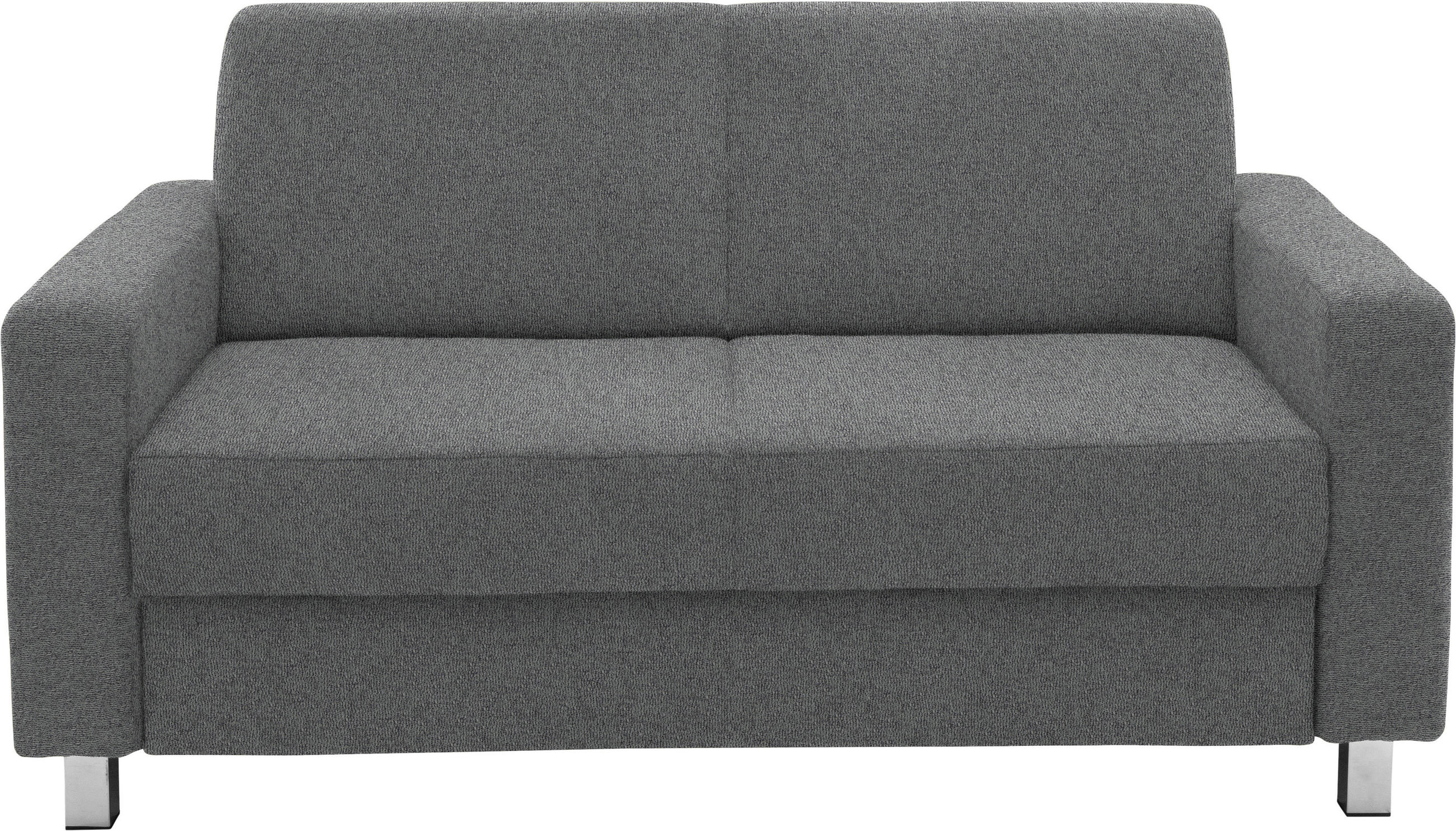 2-SITZER-SOFA in Flachgewebe Grau  - Chromfarben/Grau, Design, Textil/Metall (158/83/85cm) - Xora