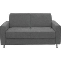 2-SITZER-SOFA in Flachgewebe Grau  - Chromfarben/Grau, Design, Textil/Metall (158/83/85cm) - Xora