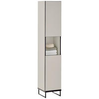 HOCHSCHRANK 30/162/31 cm  - Kaschmir/Schwarz, Basics, Holzwerkstoff/Metall (30/162/31cm) - MID.YOU