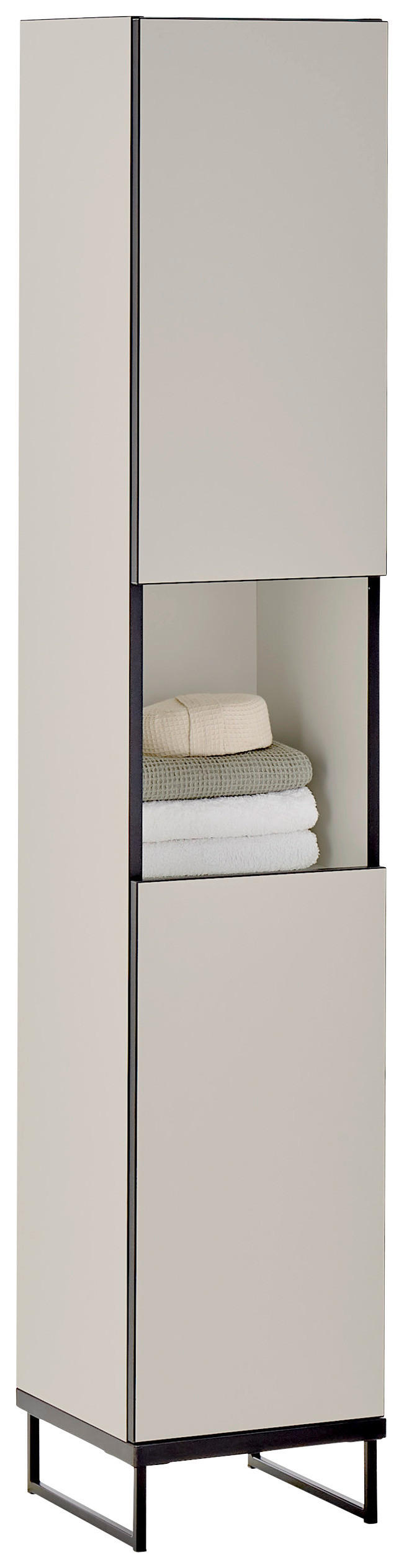 MID.YOU VYSOKÁ SKŘÍŇ, černá, kašmírová, černá, kašmírová, 30/162/31 cm