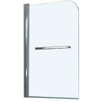 BADEWANNENAUFSATZ - Chromfarben, KONVENTIONELL, Glas/Metall (80/140cm)