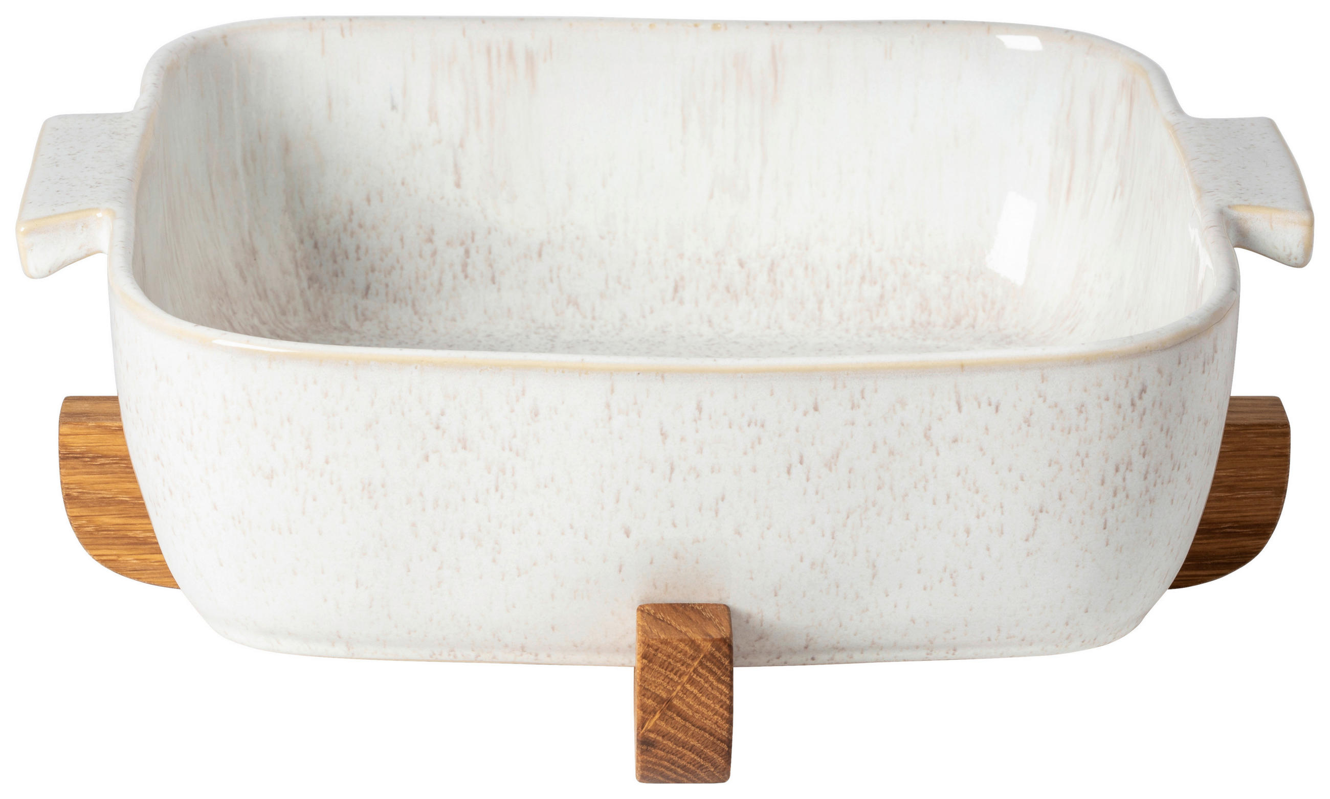 AUFLAUFFORM Holz, Keramik Feinsteinzeug  - Creme, Basics, Holz/Keramik (32/30/13cm) - Costa Nova