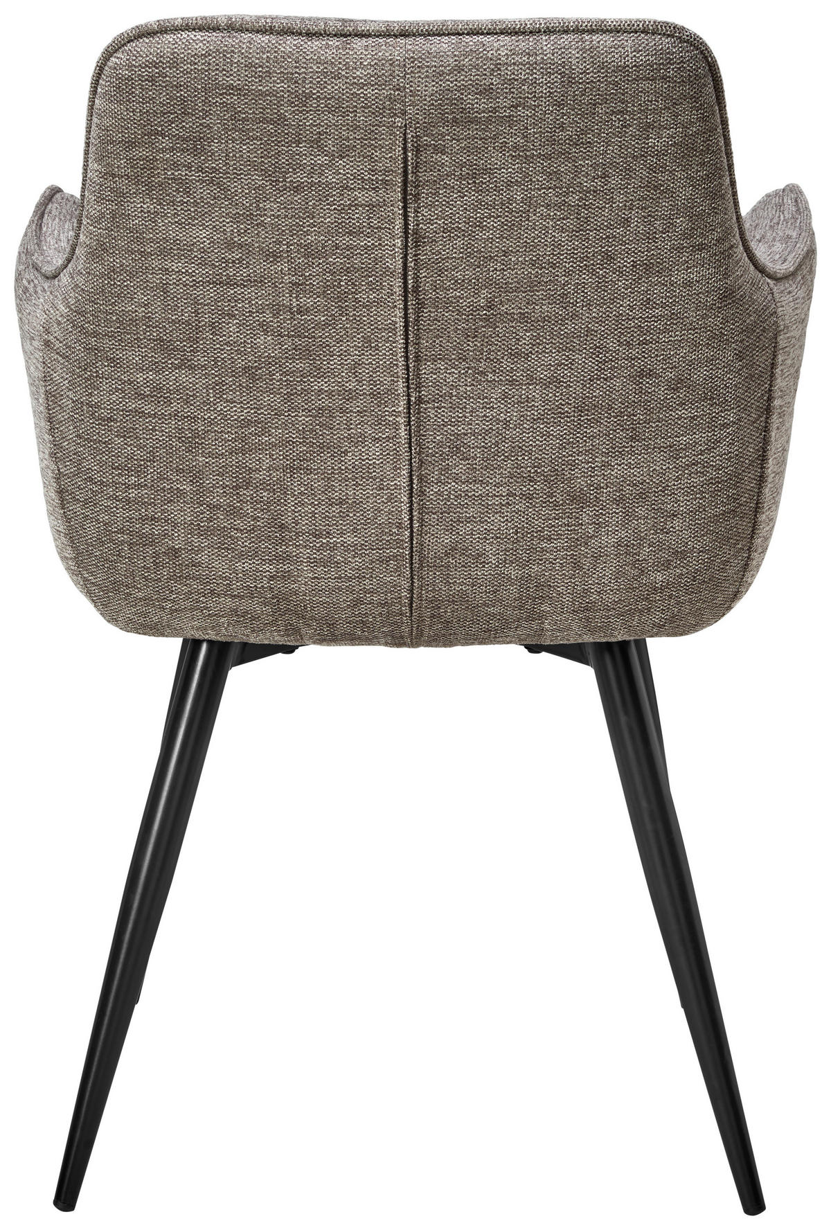 ARMLEHNSTUHL  in Eisen Mikrofaser  - Schwarz/Braun, LIFESTYLE, Textil/Metall (57/84/60cm) - MID.YOU