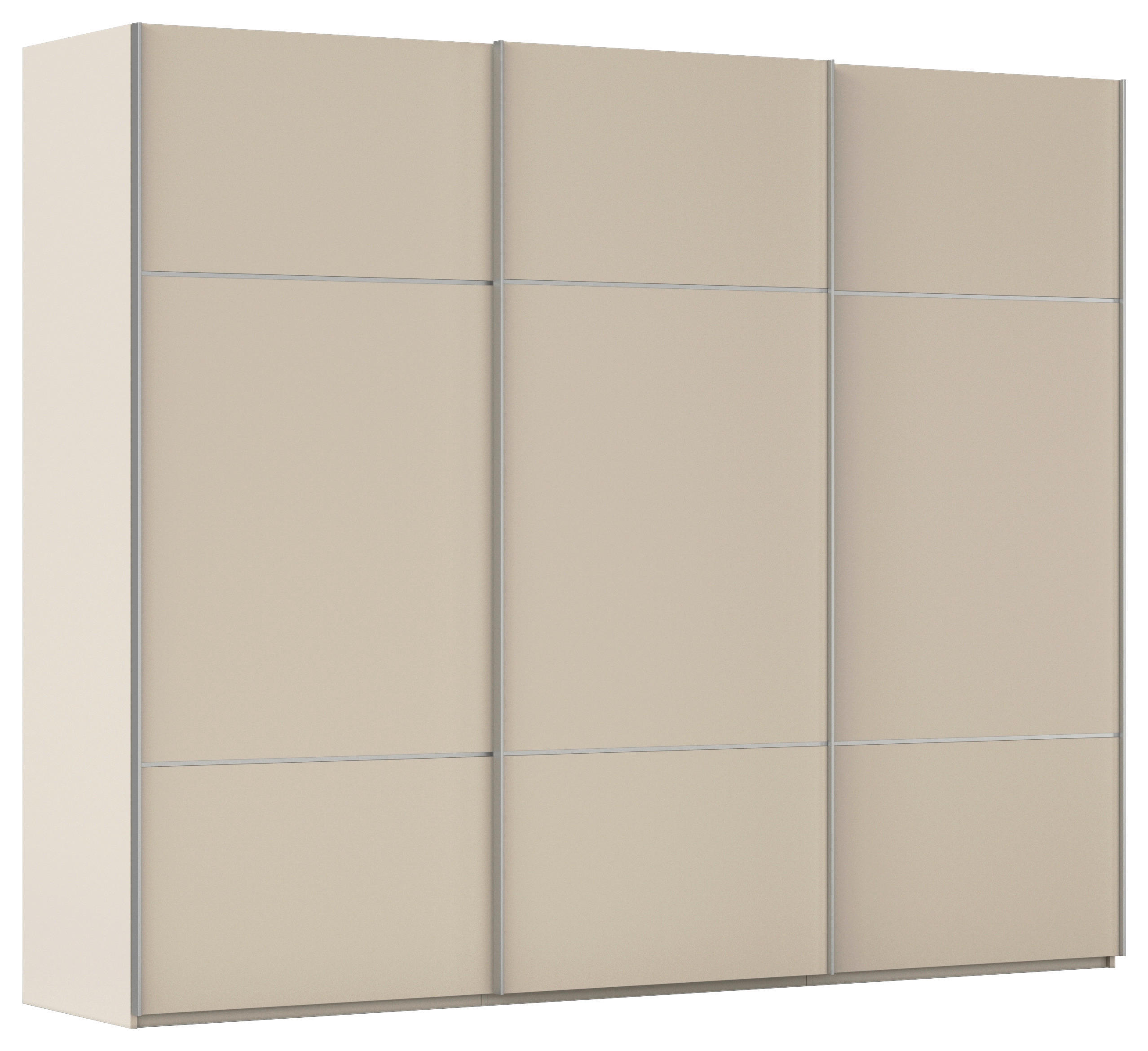 SCHWEBETÜRENSCHRANK 242/223/68 cm 3-türig Champagner  - Champagner/Alufarben, KONVENTIONELL, Holzwerkstoff/Metall (242/223/68cm) - Novel