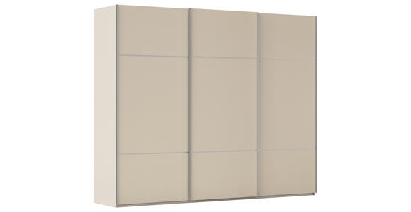 SCHWEBETÜRENSCHRANK  in Champagner  - Champagner/Alufarben, KONVENTIONELL, Holzwerkstoff/Metall (242/223/68cm) - Novel