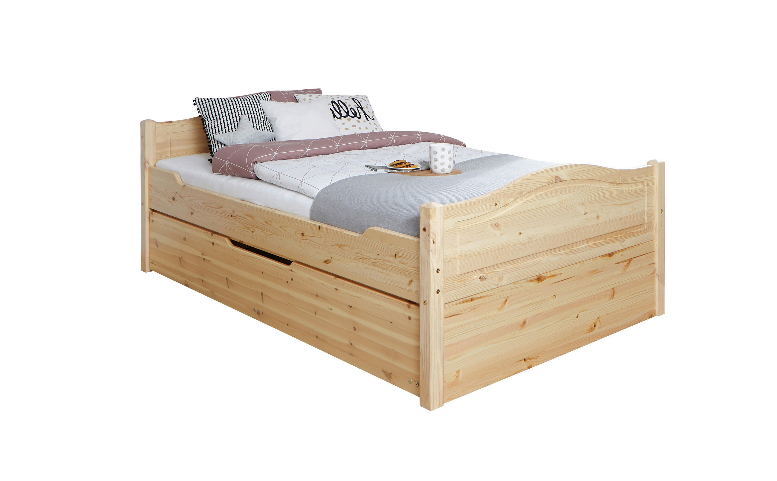 AUSZIEHBETT 120/200 cm Naturfarben  - Naturfarben, Modern, Holz (120/200cm) - MID.YOU