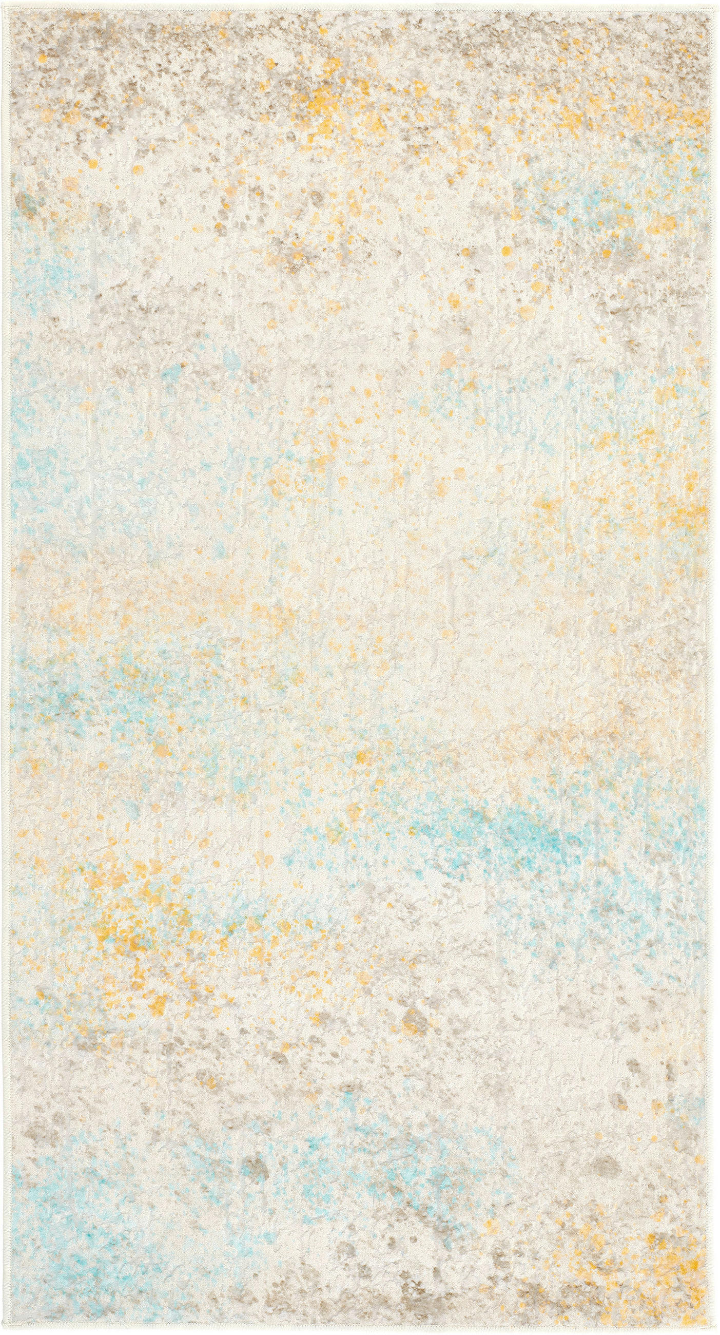 VINTAGE-TEPPICH 80/150 cm ONDEA FIORALYS Türkis, Hellgelb, Greige  - Türkis/Greige, Design, Kunststoff/Textil (80/150cm) - Lindorug
