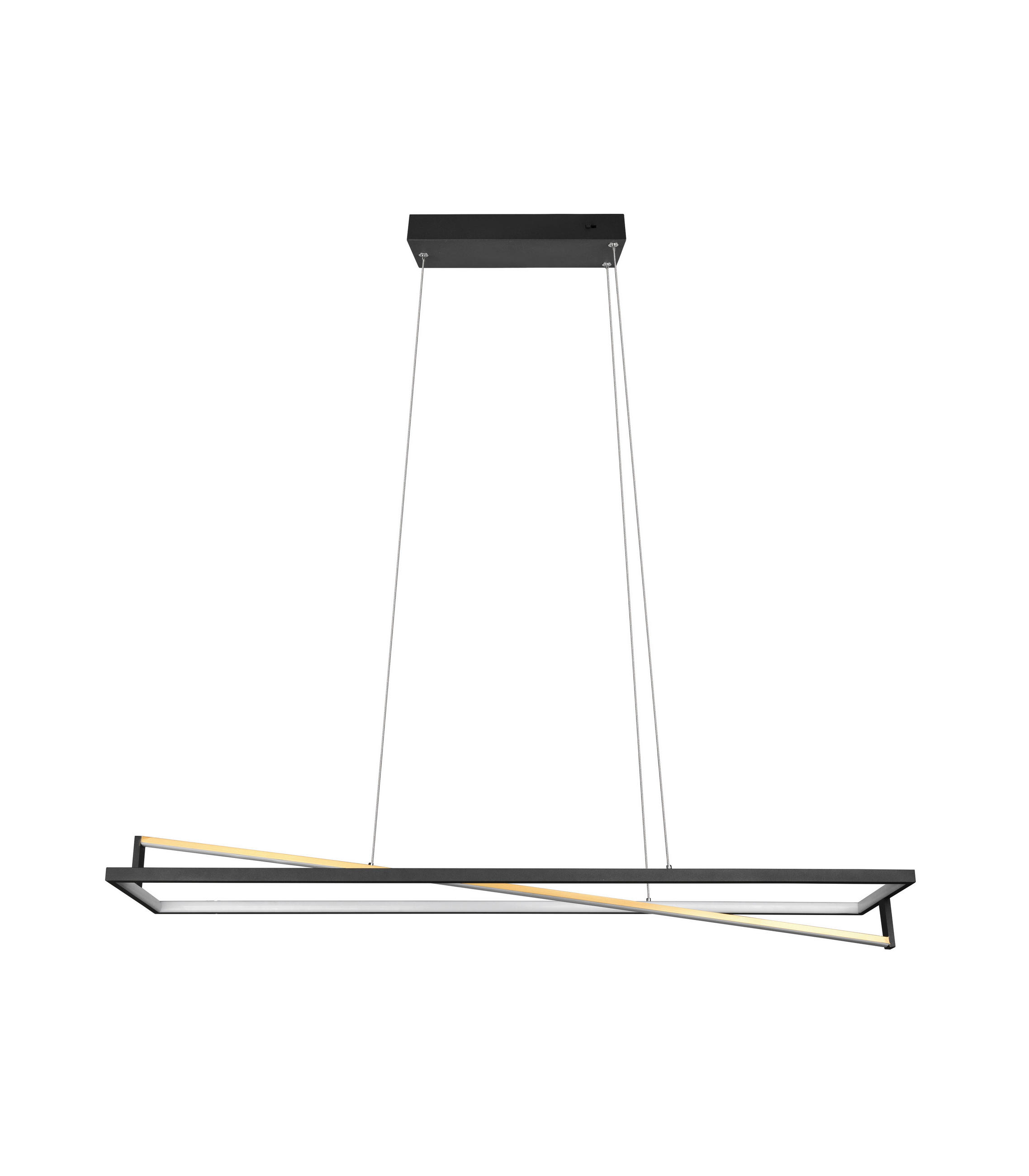 LED-HÄNGELEUCHTE  118/150/19 cm   - Messingfarben/Schwarz, Design, Metall (118/150/19cm)