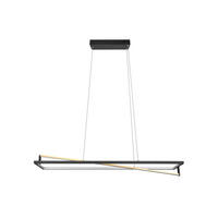 LED-HÄNGELEUCHTE  118/150/19 cm   - Messingfarben/Schwarz, Design, Metall (118/150/19cm)