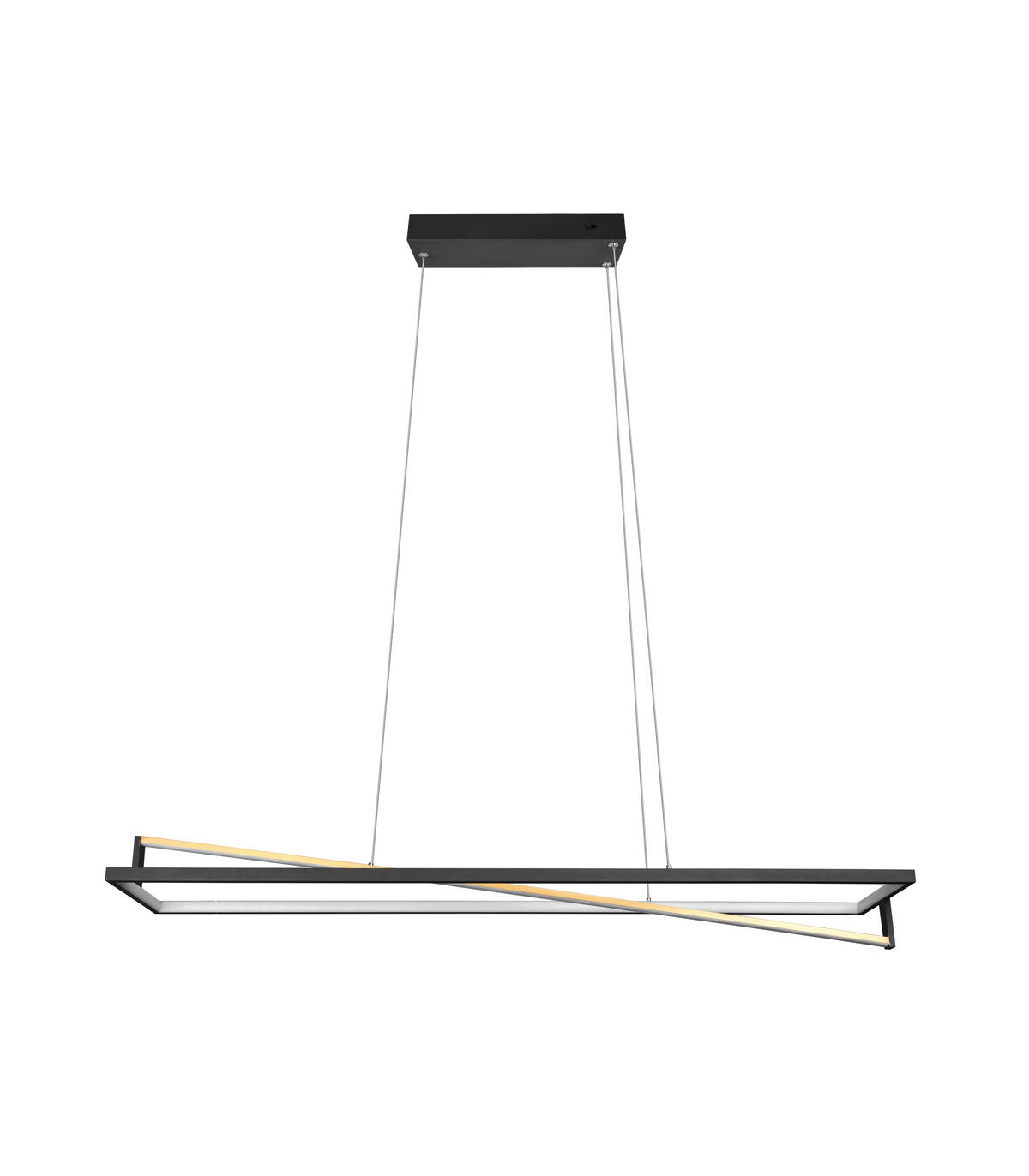 LED-HÄNGELEUCHTE  118/150/19 cm   - Messingfarben/Schwarz, Design, Metall (118/150/19cm)