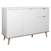 KOMMODE  in 120/85/40 cm  - Silberfarben/Weiß, KONVENTIONELL, Holz/Holzwerkstoff (120/85/40cm) - MID.YOU