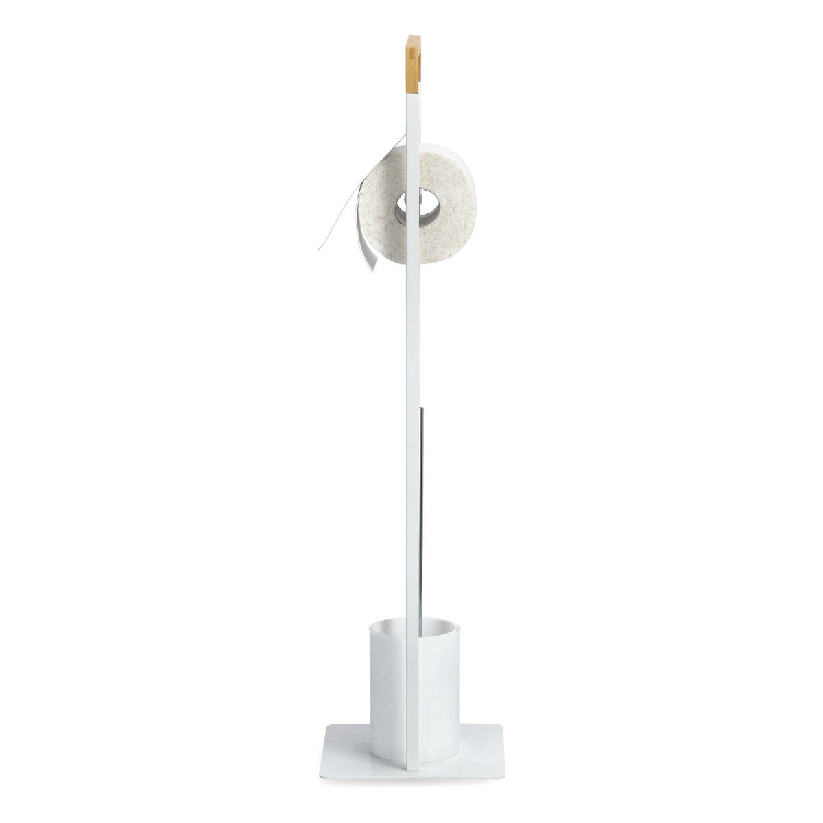 WC-BÜRSTENKOMBINATION - Weiß, Basics, Holz/Kunststoff (19/19/75cm) - Zeller Present