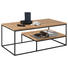 COUCHTISCH in Holz, Metall 110/60/42 cm - Eichefarben/Schwarz, Design, Holz/Metall (110/60/42cm) - Hom`in COUCHTISCH in Holz, Metall 110/60/42 cm - Eichefarben/Schwarz, Design, Holz/Metall (110/60/42cm) - Hom`in