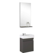BADEZIMMER - Anthrazit, Design, Glas/Keramik (43/26cm) - Xora