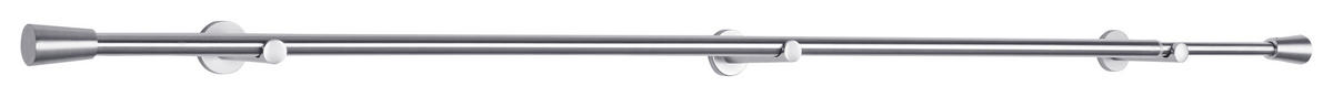 VORHANGSTANGENSET 100-190 cm  - Edelstahlfarben, Design, Metall (100-190cm) - Homeware