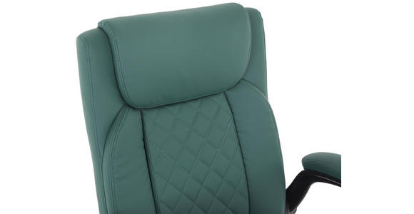 CHEFSESSEL in Lederlook Dunkelgrün - Dunkelgrün/Schwarz, Design, Kunststoff/Textil (63,5/110-120/68cm) - Carryhome