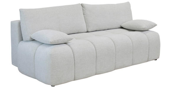 BOXSPRINGSOFA in Chenille Ecru  - Ecru/Schwarz, MODERN, Kunststoff/Textil (210/72/105cm) - Cantus