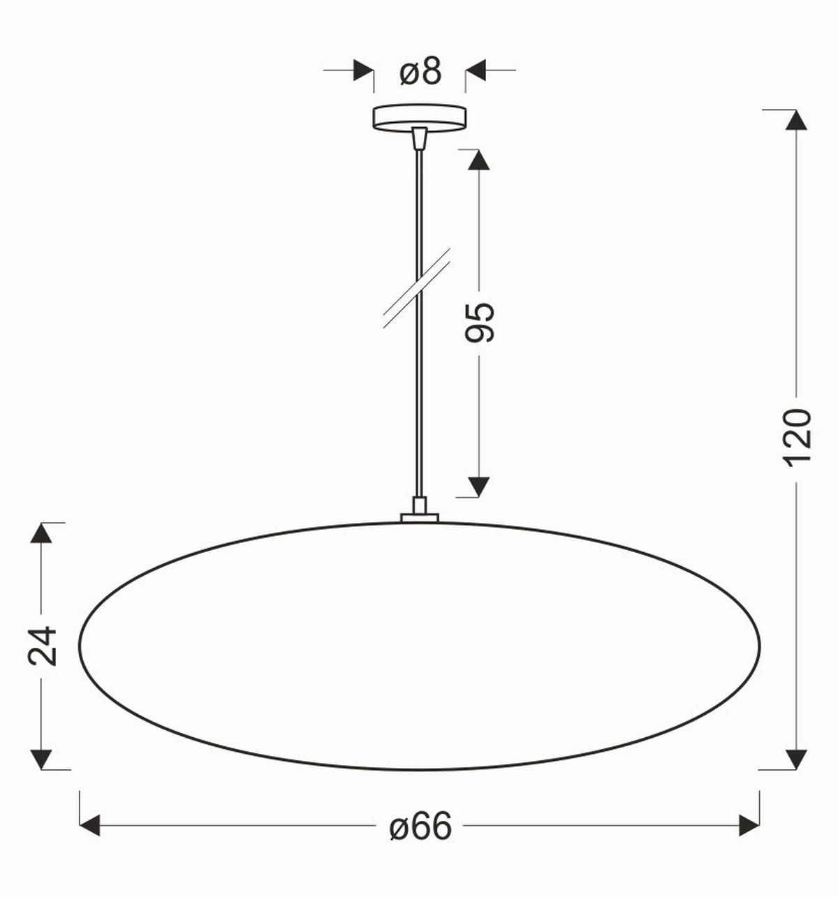 PENDELLEUCHTE 66/66/120 cm  - Weiß/Mokka, KONVENTIONELL, Kunststoff/Metall (66/66/120cm)