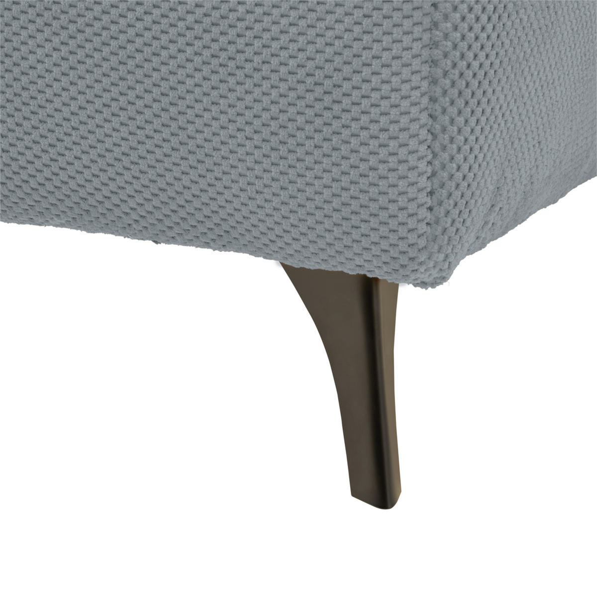 ECKSOFA inkl. Funktionen Grau Struktur, Plüsch  - Schwarz/Grau, Design, Textil/Metall (287/197cm) - Stylife