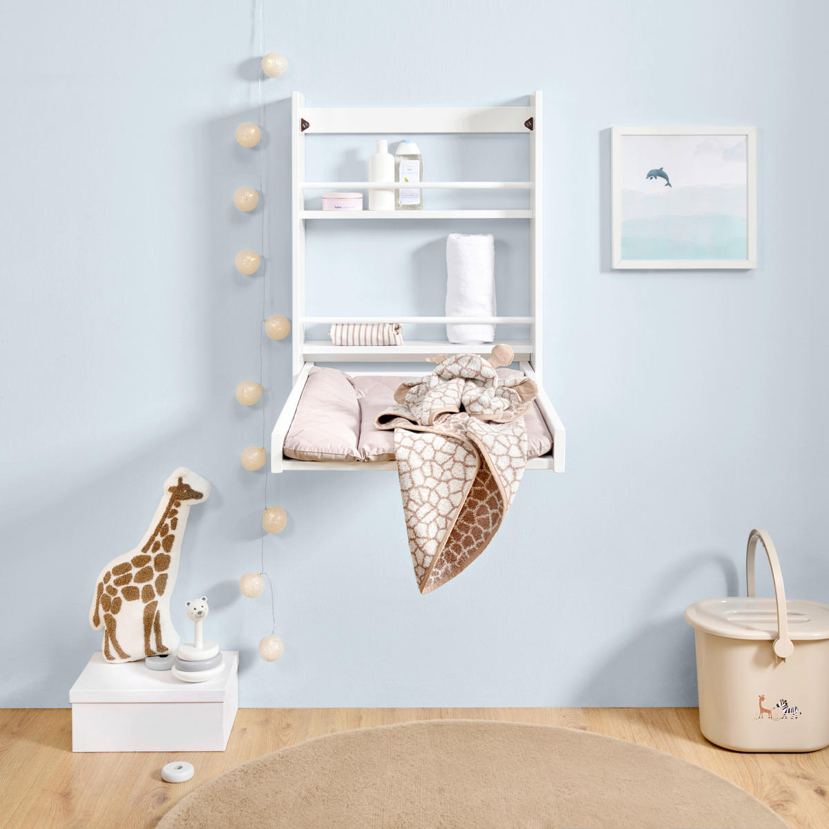 WANDWICKELTISCH 78/78/56 cm  - Weiß Hochglanz, Basics, Holz/Holzwerkstoff (78/78/56cm) - My Baby Lou