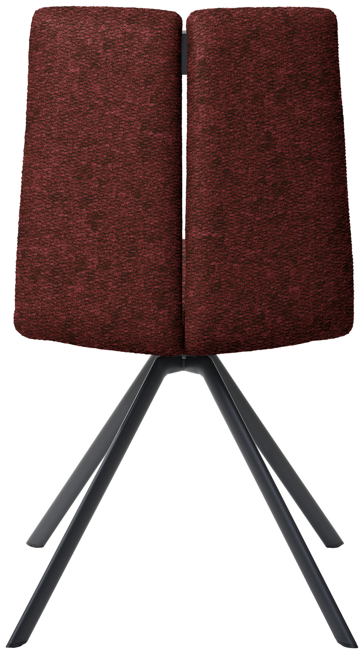 STUHL  Stoffauswahl Webstoff  - Bordeaux/Anthrazit, Design, Textil/Metall (50/92/64cm) - Venjakob