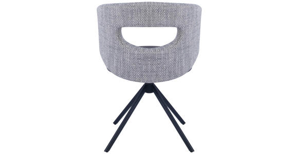 STUHL - Schwarz/Grau, Design, Textil/Metall (58/80/60cm) - Novel