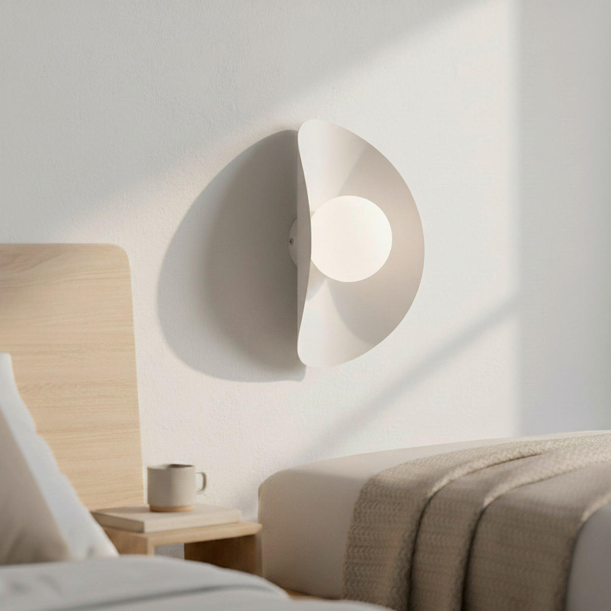 WANDLEUCHTE  23/13/30 cm    - Weiß, Design, Glas/Metall (23/13/30cm)