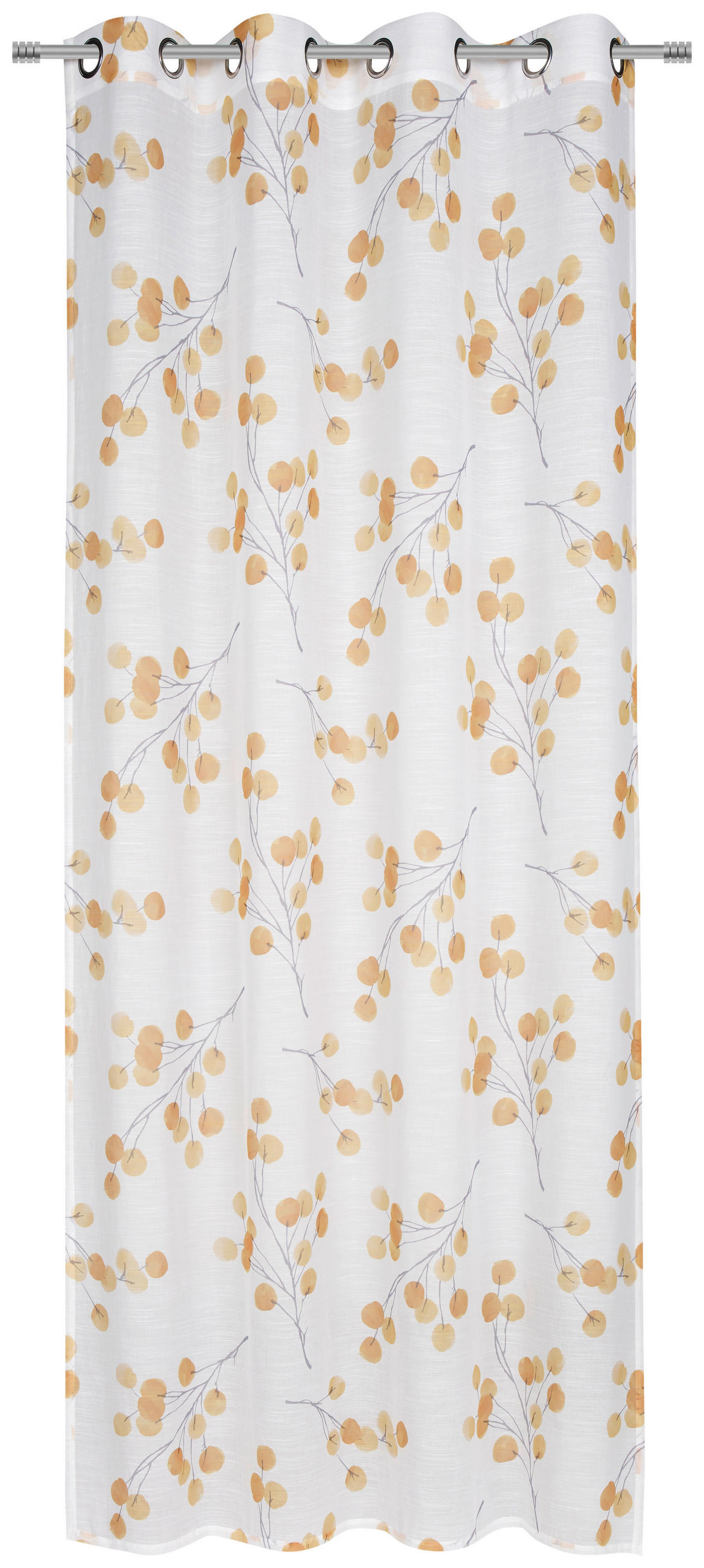 Perdea Cu Inele Tip Capsă semitransparent  - galben, Konventionell, textil (135/245cm) - Esposa