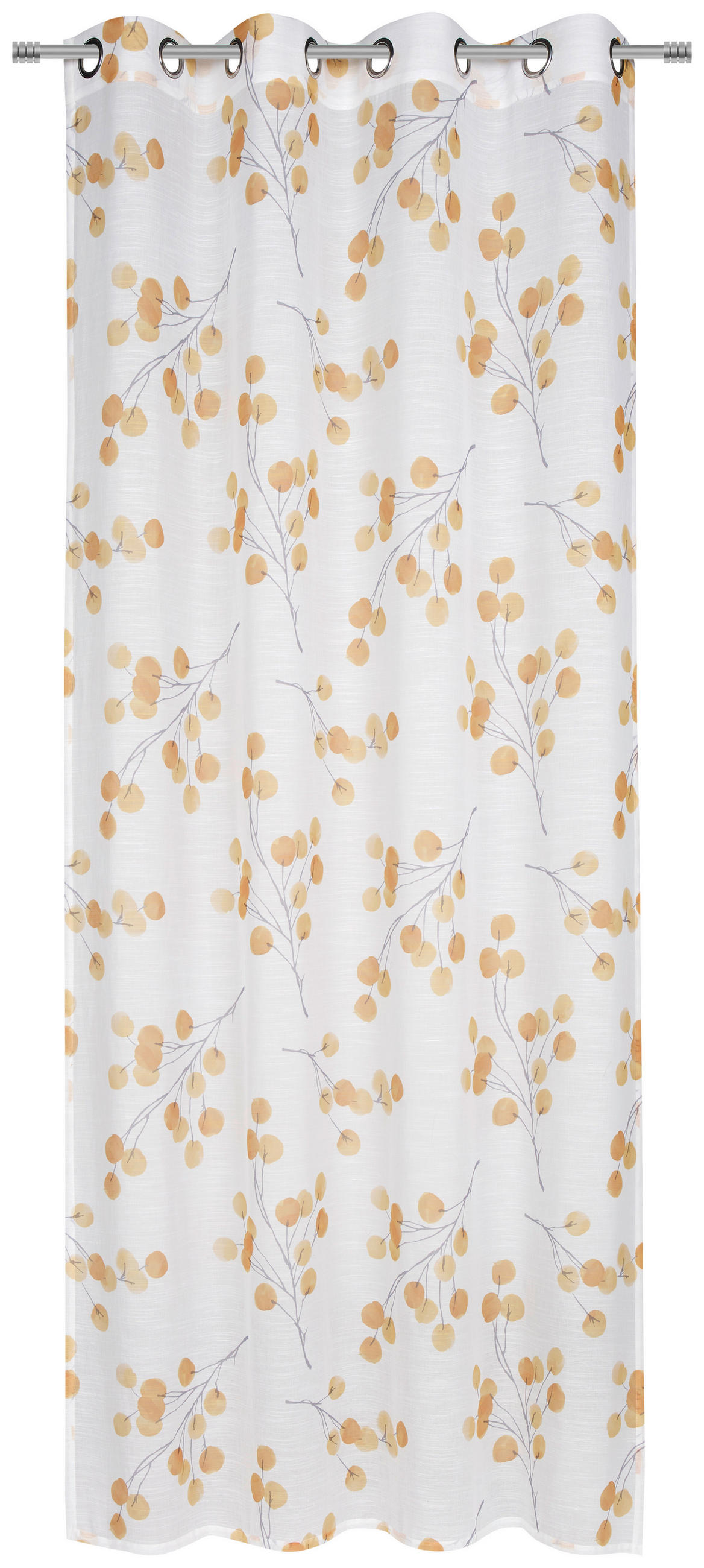 Perdea Cu Inele Tip Capsă semitransparent  - galben, Konventionell, textil (135/245cm) - Esposa