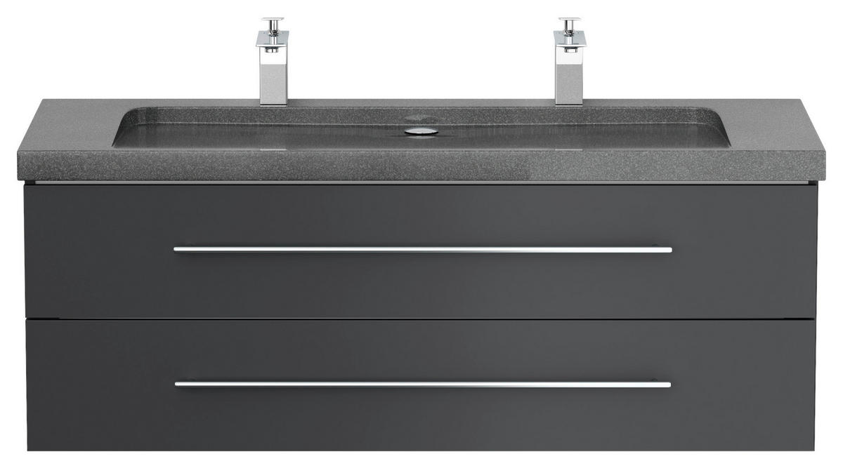 WASCHTISCHKOMBI 130 cm  - Graphitfarben, Basics, Holzwerkstoff/Stein (130cm) - MID.YOU