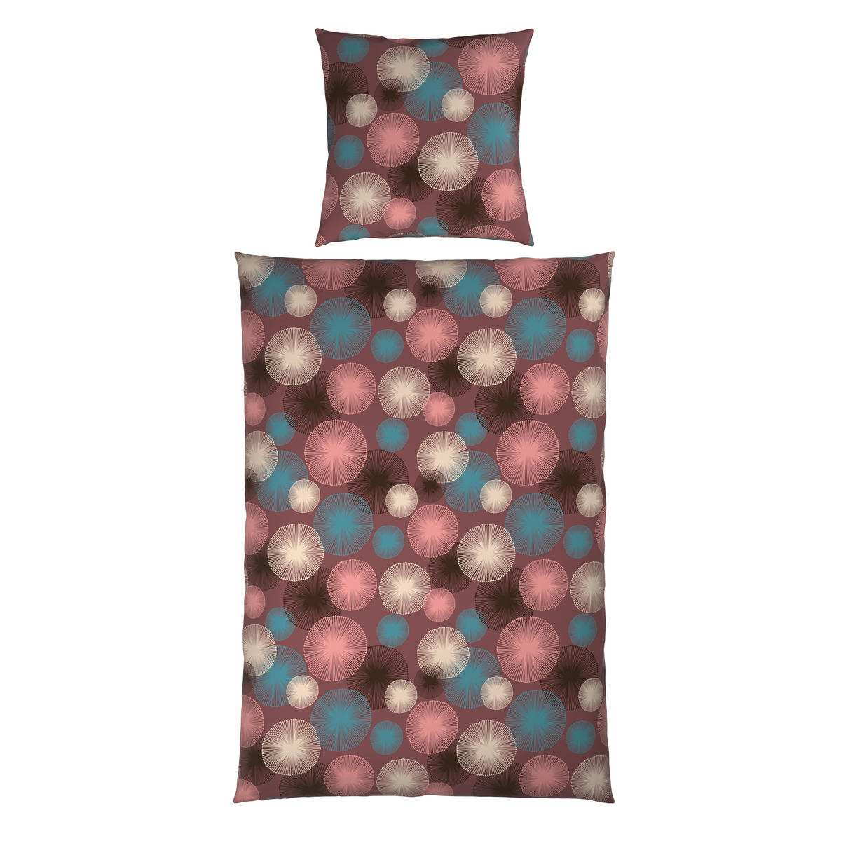 BETTWÄSCHE Satin 135/200 cm  - Blau/Braun, Textil (135/200cm) - Esposa