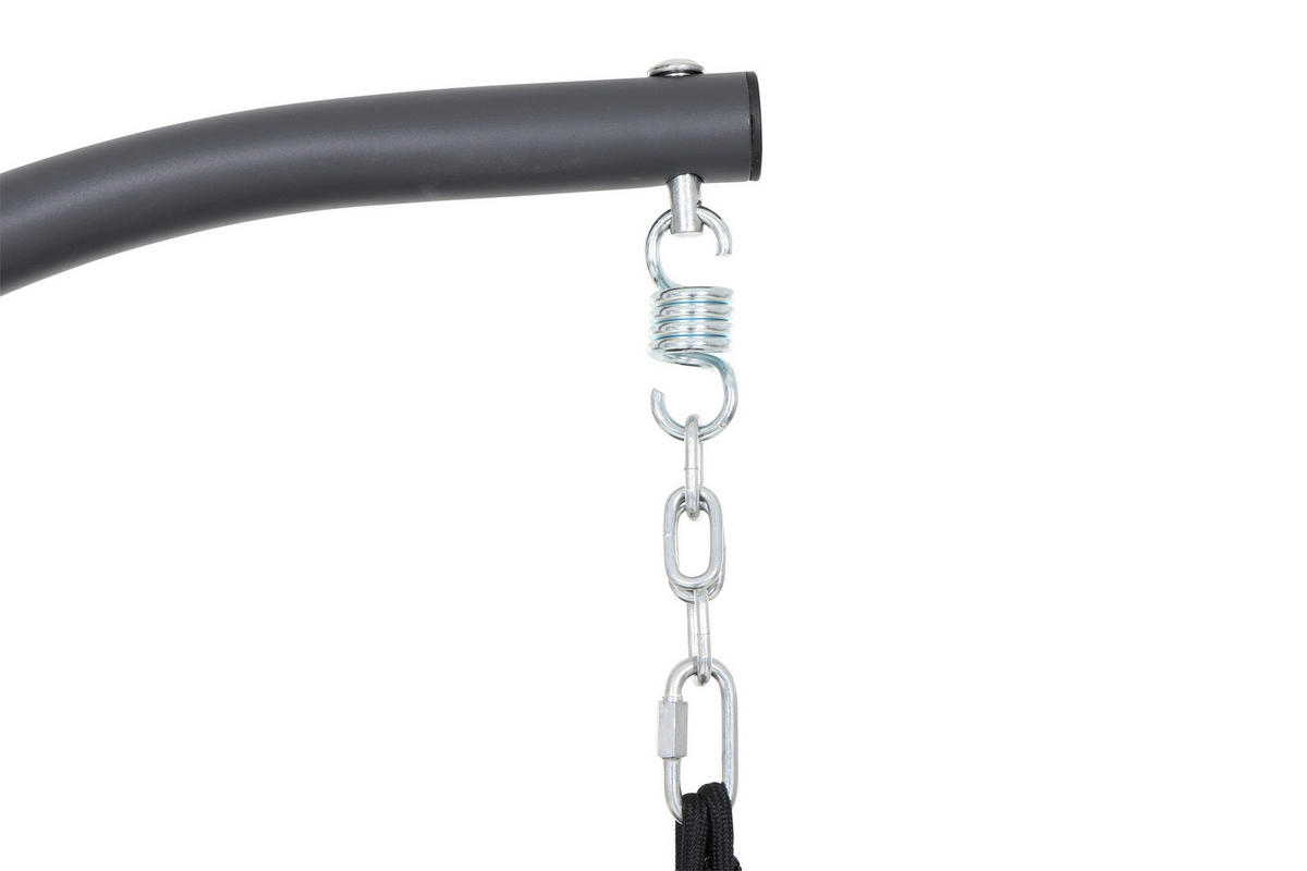 HÄNGESESSEL 123/195/106 cm  - Anthrazit/Grün, KONVENTIONELL, Kunststoff/Textil (123/195/106cm) - Siena Garden