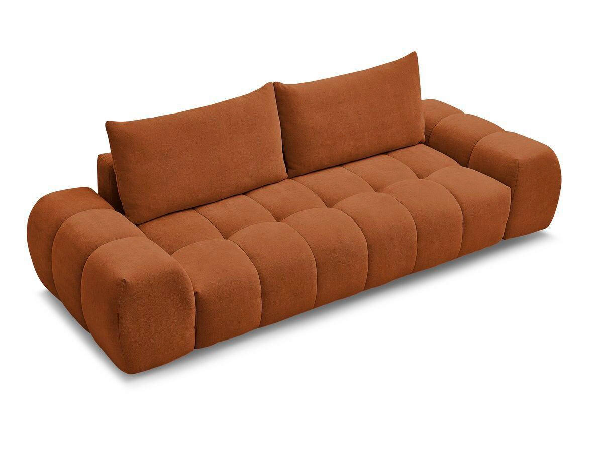 3-SITZER-SOFA EVEREST Struktur Orange  - Schwarz/Orange, MODERN, Kunststoff/Textil (278/90/115cm)