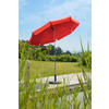 SLNEČNÍK 200/220/200 cm - strieborná/červená, Basics, kov/textil (200/220/200cm) - Schneider
