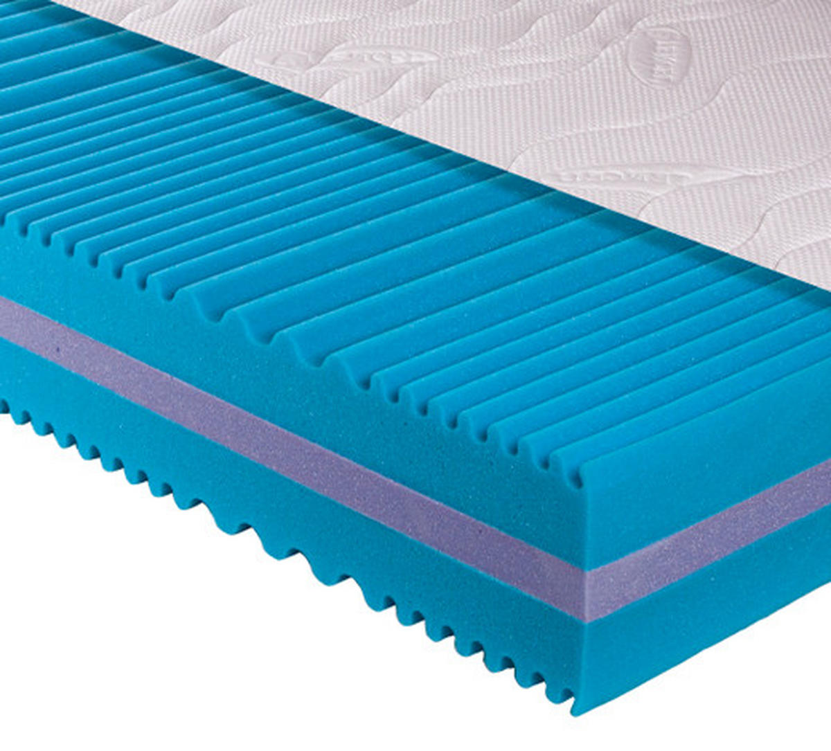 KALTSCHAUMMATRATZE CLEO H3 100/200 cm Höhe ca. 22 cm 7 -Zonen - Weiß, Basics, Textil (100/200cm) - Breckle