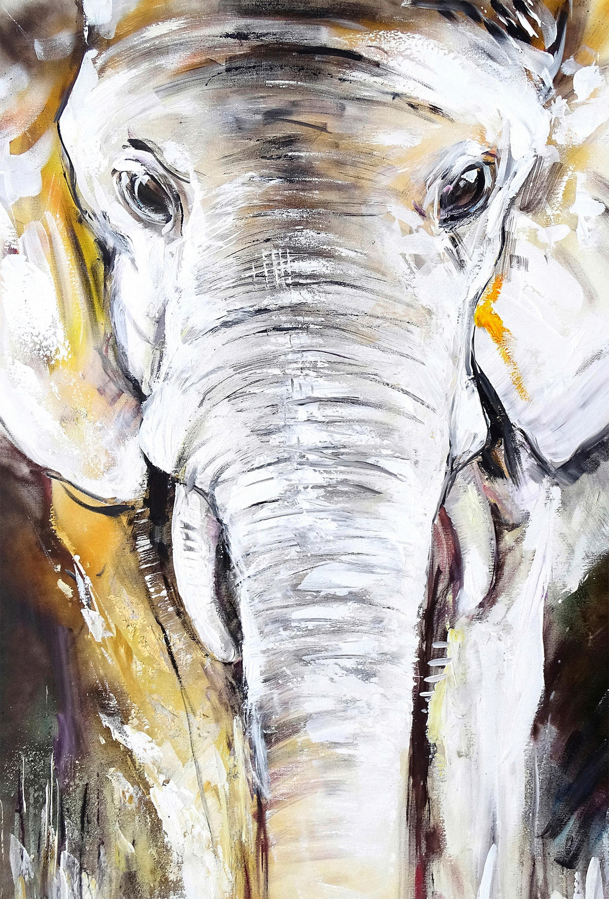 ÖLGEMÄLDE Tiere 118/80 cm  - Multicolor, Design, Holzwerkstoff/Textil (118/80cm) - Monee